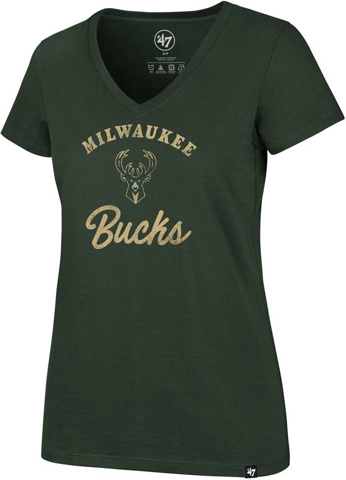 Women's Starter Team Script Milwaukee Bucks Hooded Sweatshirt