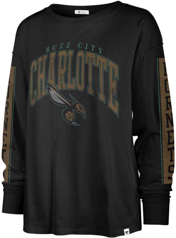 '47 Women's 2022-23 City Edition Charlotte Hornets Black Long Sleeve T-Shirt product image