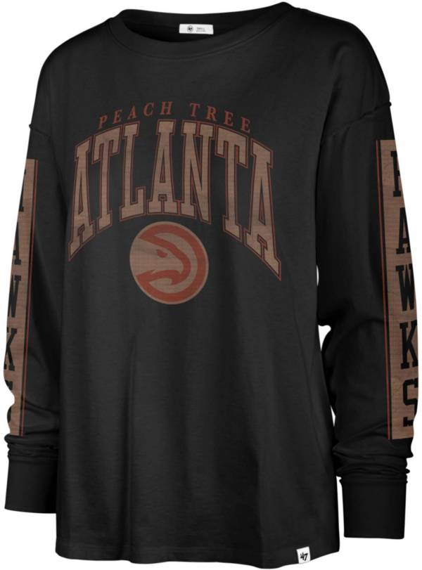 '47 Women's 2022-23 City Edition Atlanta Hawks Black Long Sleeve T-Shirt product image