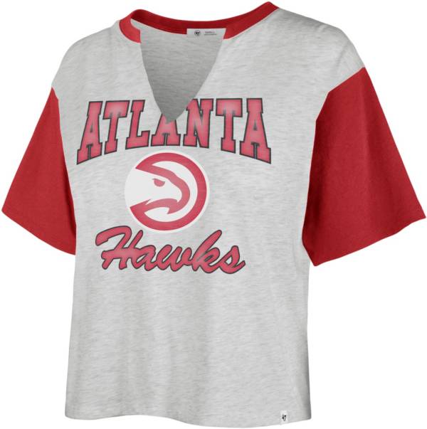 '47 Women's Atlanta Hawks Grey Dolly Cropped T-Shirt product image