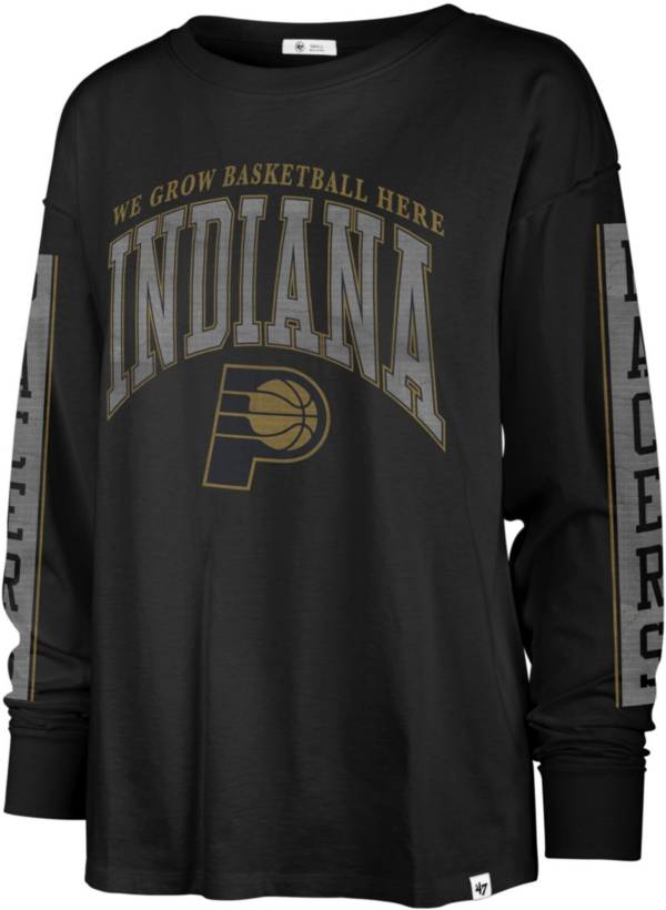 47 Women's 2022-23 City Edition Indiana Pacers Black Long Sleeve T-Shirt, Large