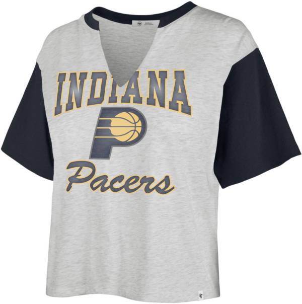 '47 Women's Indiana Pacers Grey Dolly Cropped T-Shirt product image