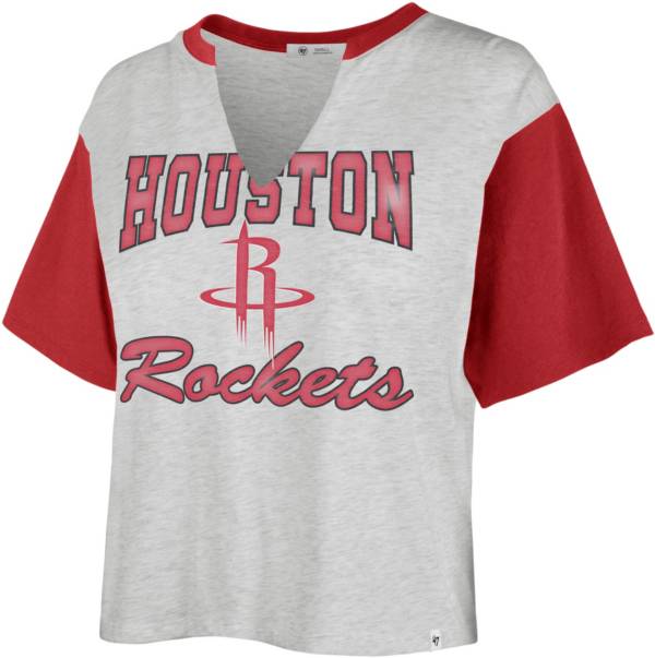 '47 Women's Houston Rockets Grey Dolly Cropped T-Shirt product image