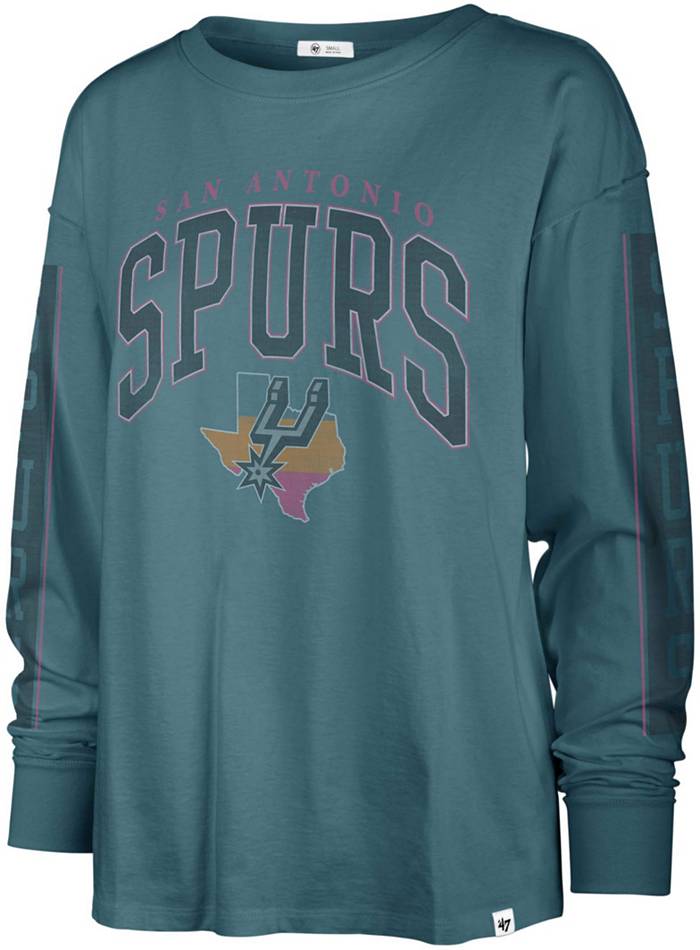 47 Women's 2022-23 City Edition San Antonio Spurs Teal Long Sleeve T-Shirt