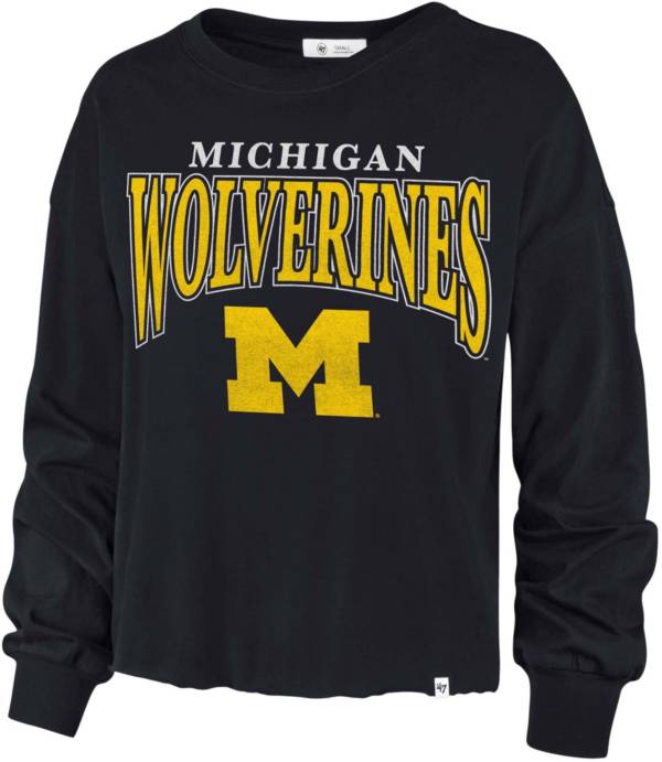 ‘47 Women's Michigan Wolverines Navy Parkway Long Sleeve T-Shirt product image
