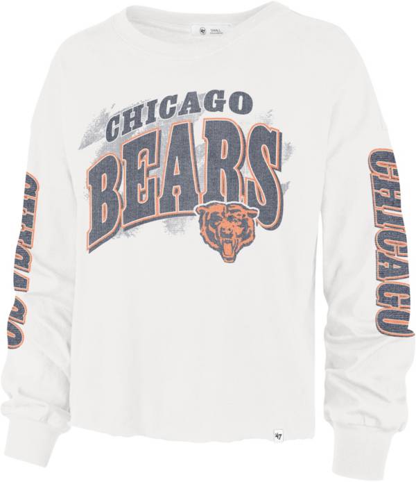 '47 Women's Chicago Bears Brushback Throwback Parkway Sandstone White Long Sleeve T-Shirt product image