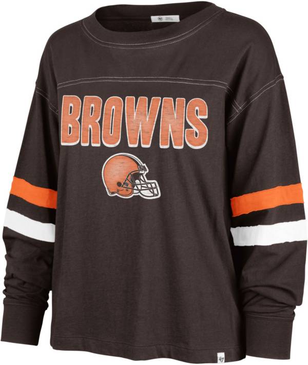 '47 Women's Cleveland Browns Arbour Espresso Long Sleeve T-Shirt product image