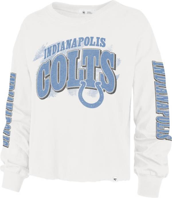 '47 Women's Indianapolis Colts Brushback Parkway Sandstone White Long Sleeve T-Shirt product image