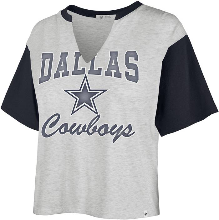 47 Women's Dallas Cowboys Sunday Daze Grey Crop Top