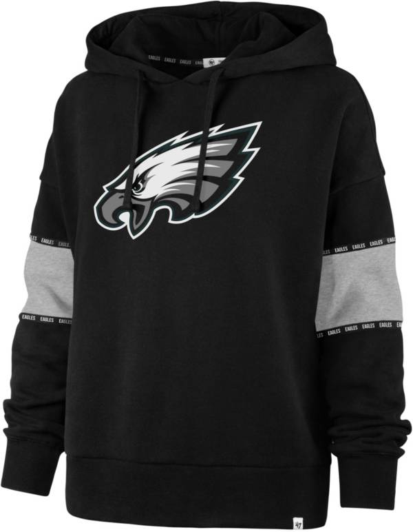 Men's Fanatics Branded Black Philadelphia Eagles Logo Team Lockup Fitted  Pullover Hoodie