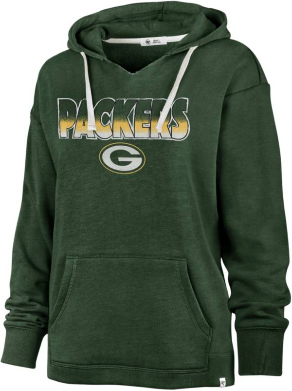 Green Bay Packers '47 Women's Color Rise Kennedy Pullover Hoodie - Green