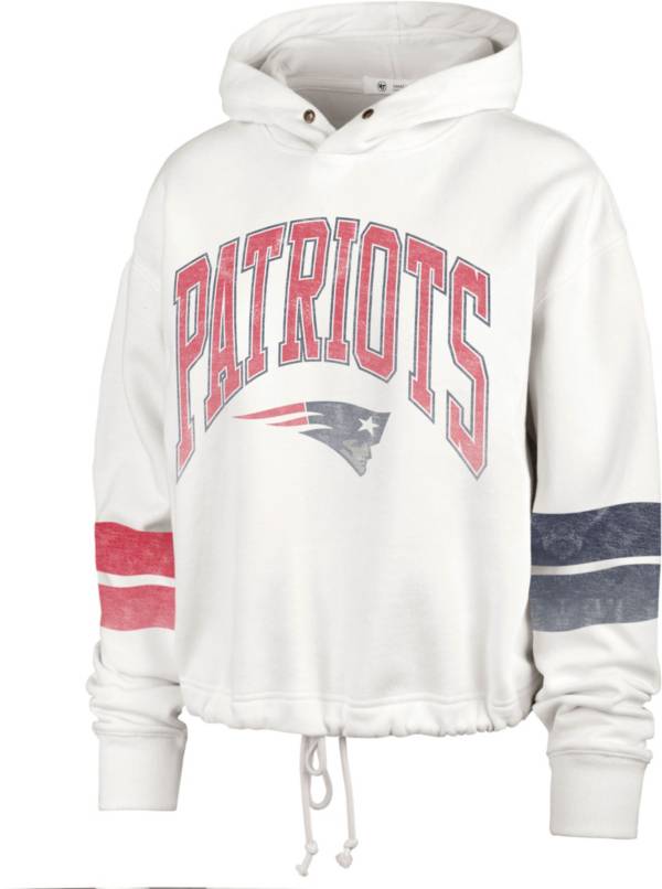 New England Patriots Tommy Hilfiger Women's Zoey Raglan Pullover Sweatshirt  & Pants Tri-Blend Lounge Set - Cream