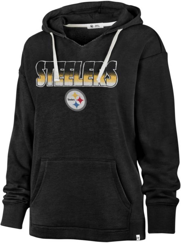 '47 Women's Pittsburgh Steelers Color Rise Black Pullover Hoodie product image