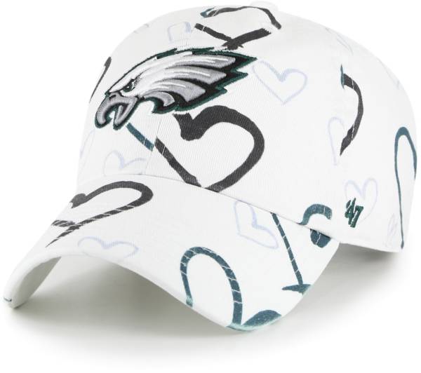 '47 Youth Philadelphia Eagles Adore Clean Up White Adjustable Hat