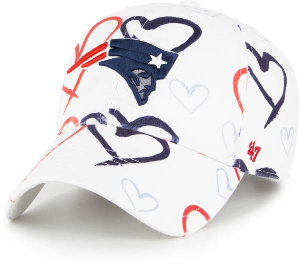 '47 Youth New England Patriots Adore Clean Up White Adjustable Hat product image