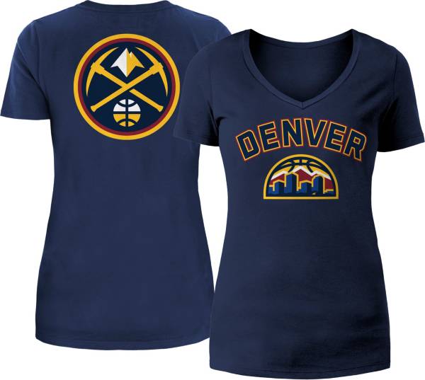 5th & Ocean Women's 2022-23 City Edition Denver Nuggets Navy V-Neck T-Shirt product image