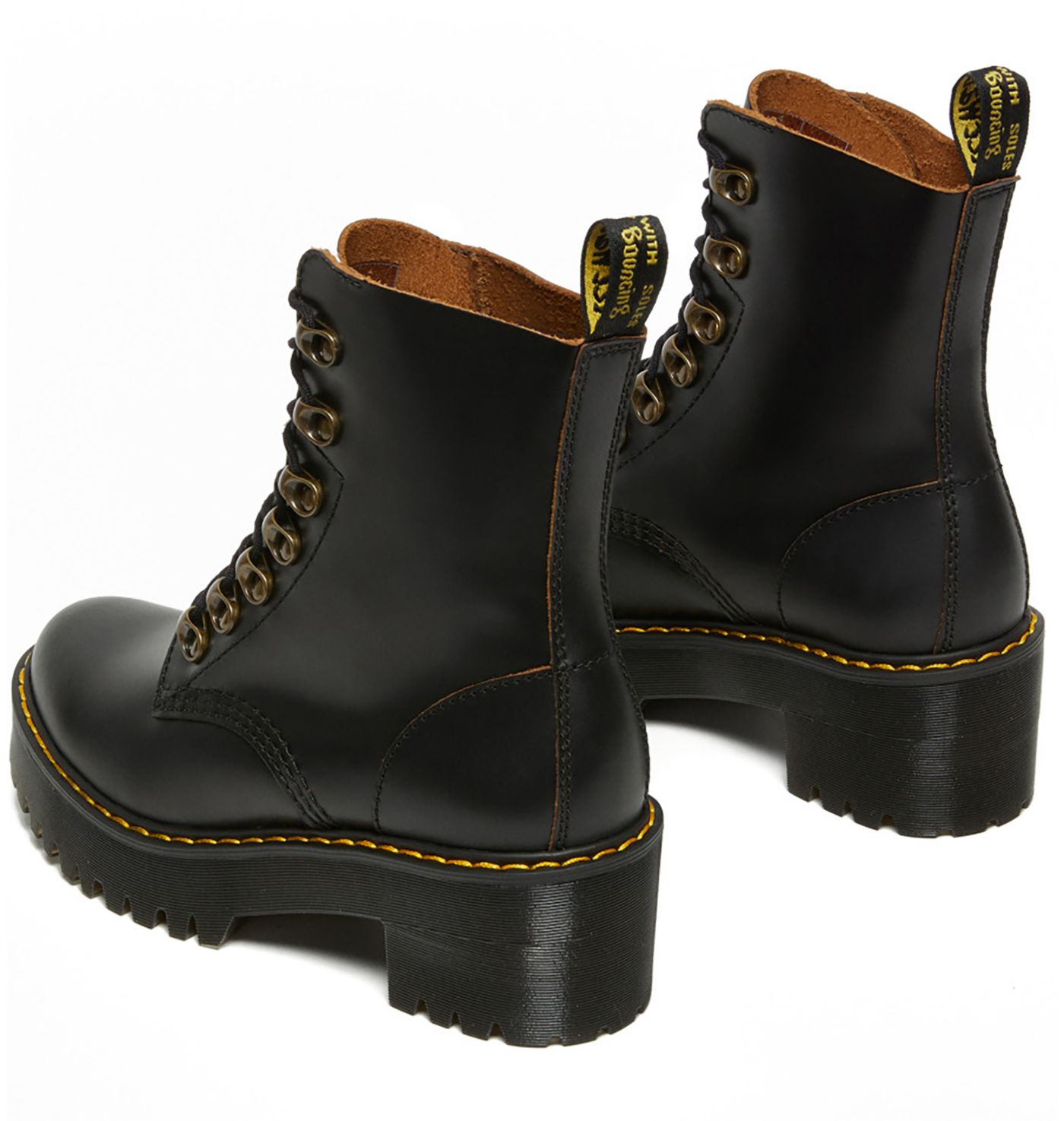 Dr. Martens Women s Leona Vintage Smooth Leather Heeled Boots Publiclands