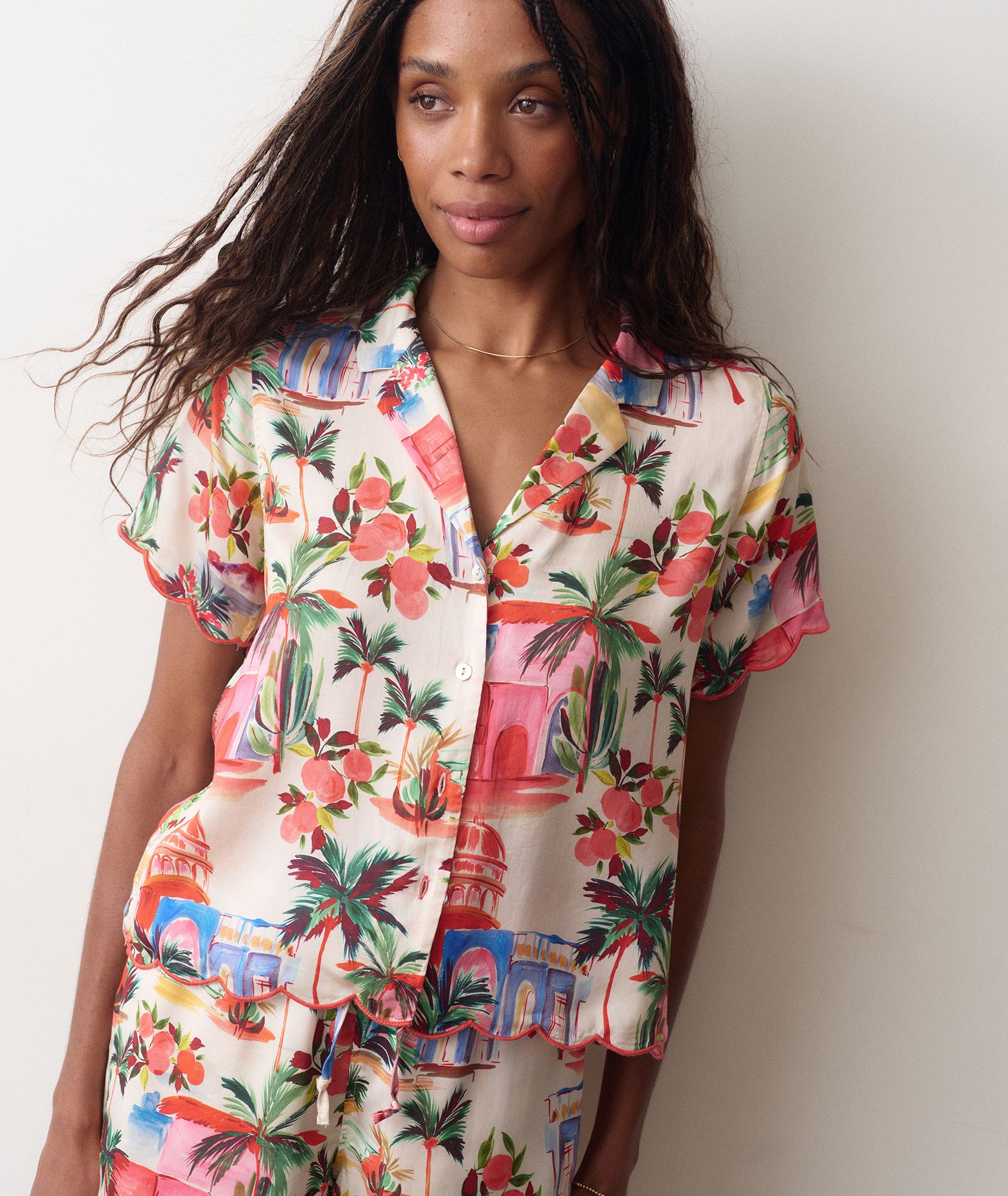 Marine Layer Women's Short Sleeve Button Down Shirt product image