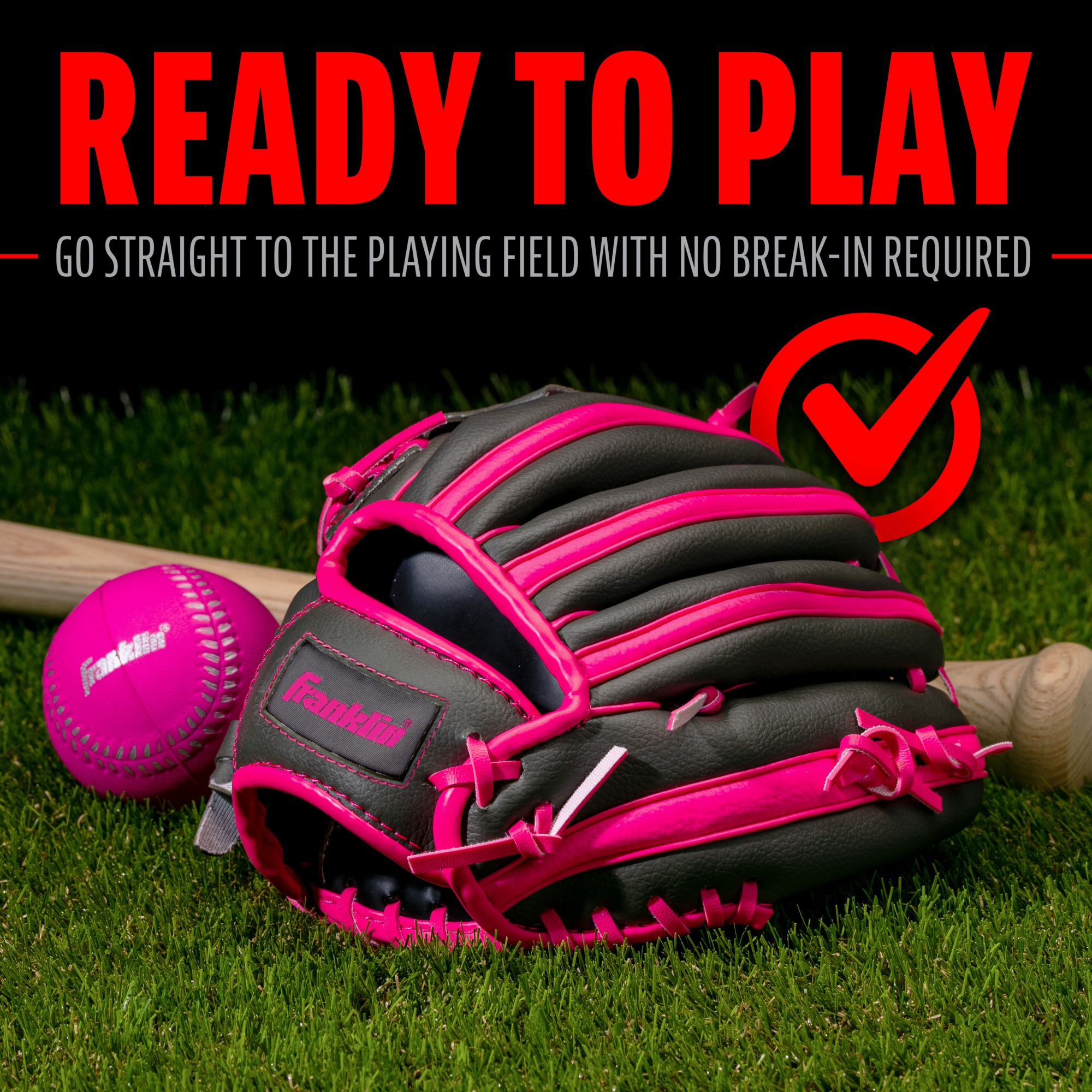 Franklin 9.5” Girls' Tee Ball RTP Series Glove w/ Ball product image