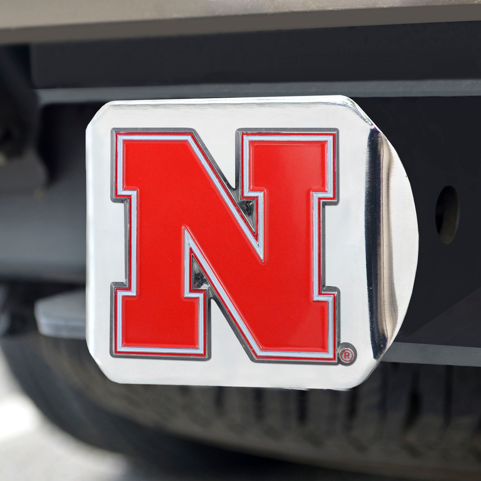 FANMATS Nebraska Cornhuskers Chrome Hitch Cover product image