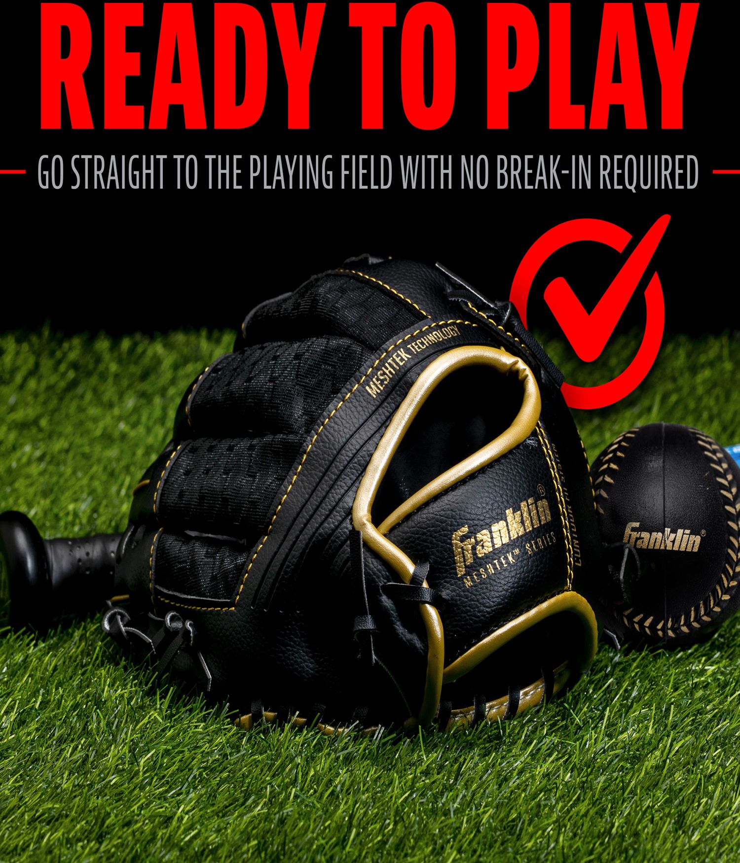 Franklin 9.5” Meshtek Series Teeball Glove and Ball Set product image