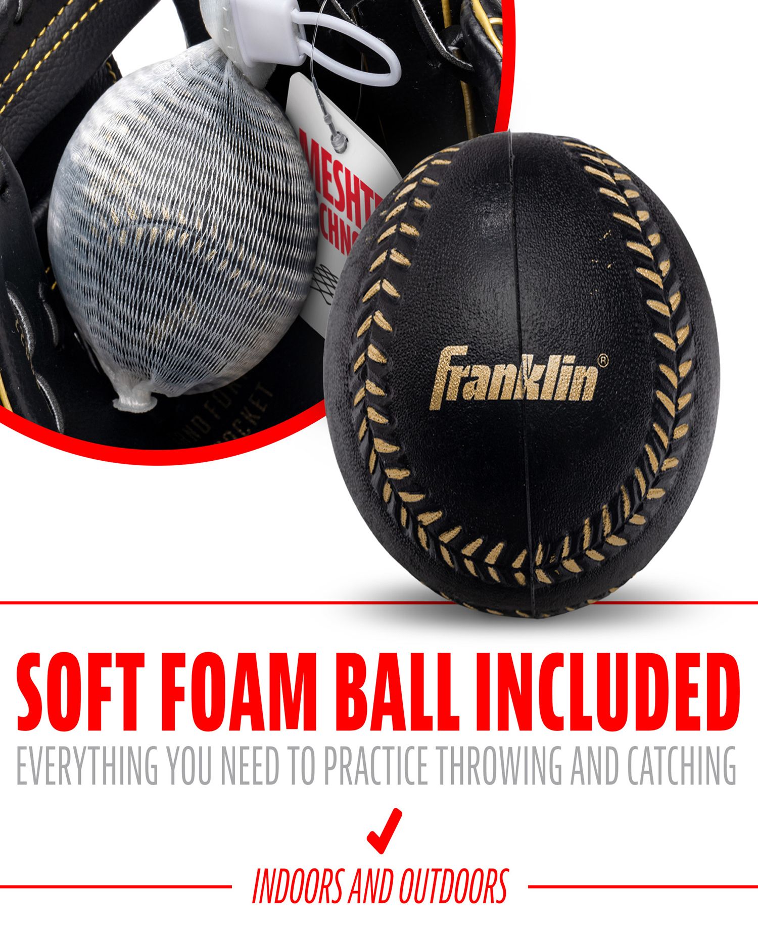 Franklin 9.5” Meshtek Series Teeball Glove and Ball Set product image
