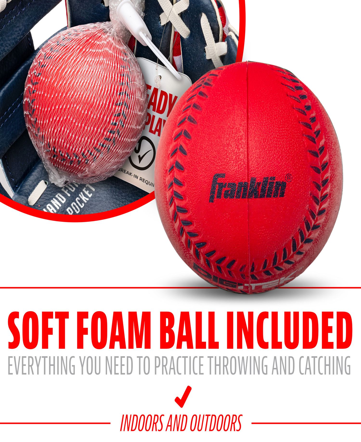 Franklin 9.5” RTP Pro Series Teeball Glove and Ball Set product image