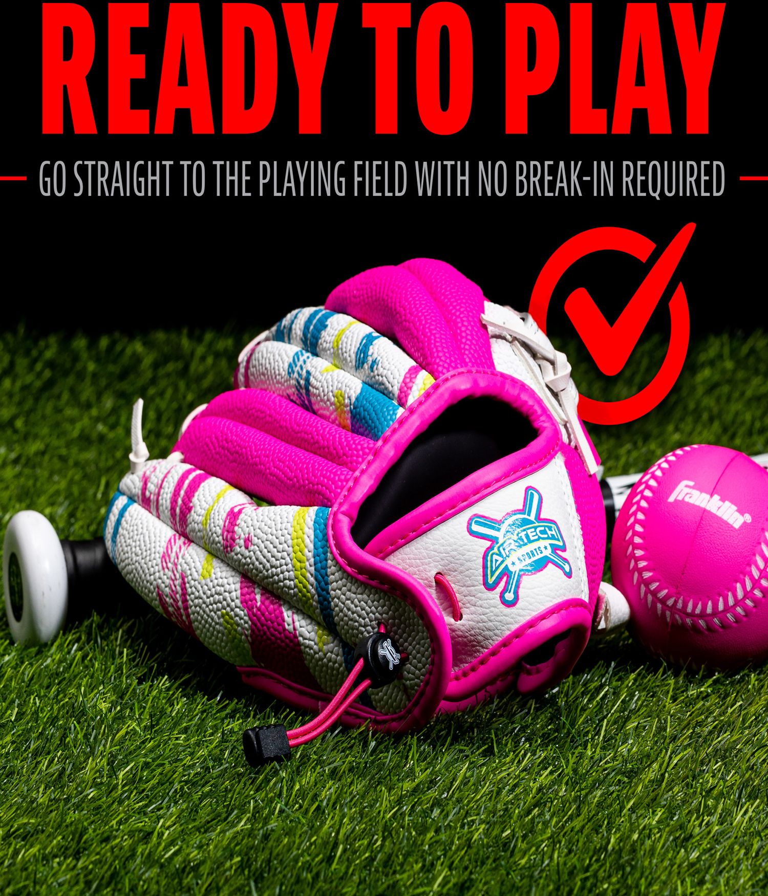 Franklin 9” Air Tech Adapt Series Teeball Glove and Ball Set product image