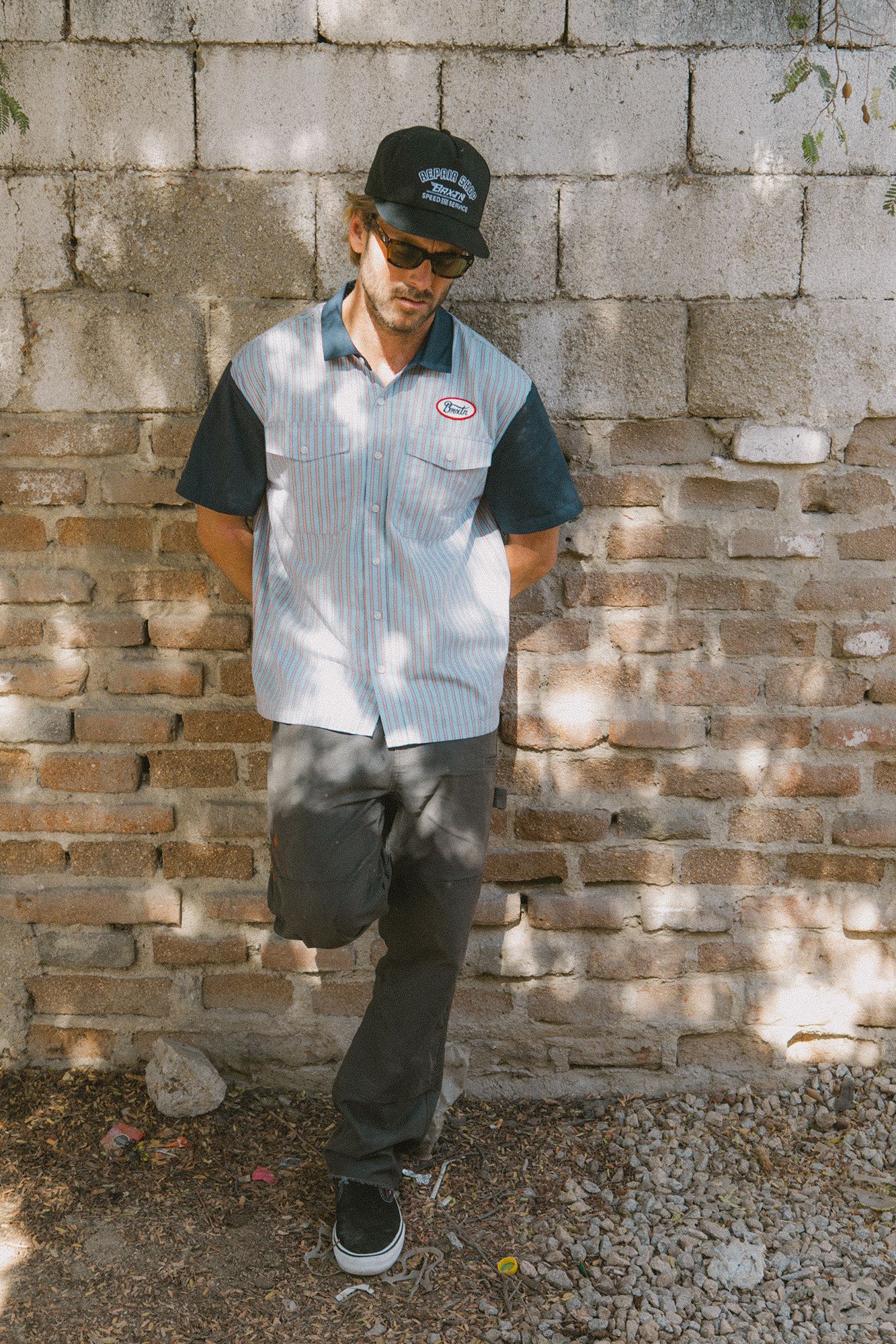 BRIXTON Men's Builders Olson Woven Short Sleeve Shirt product image