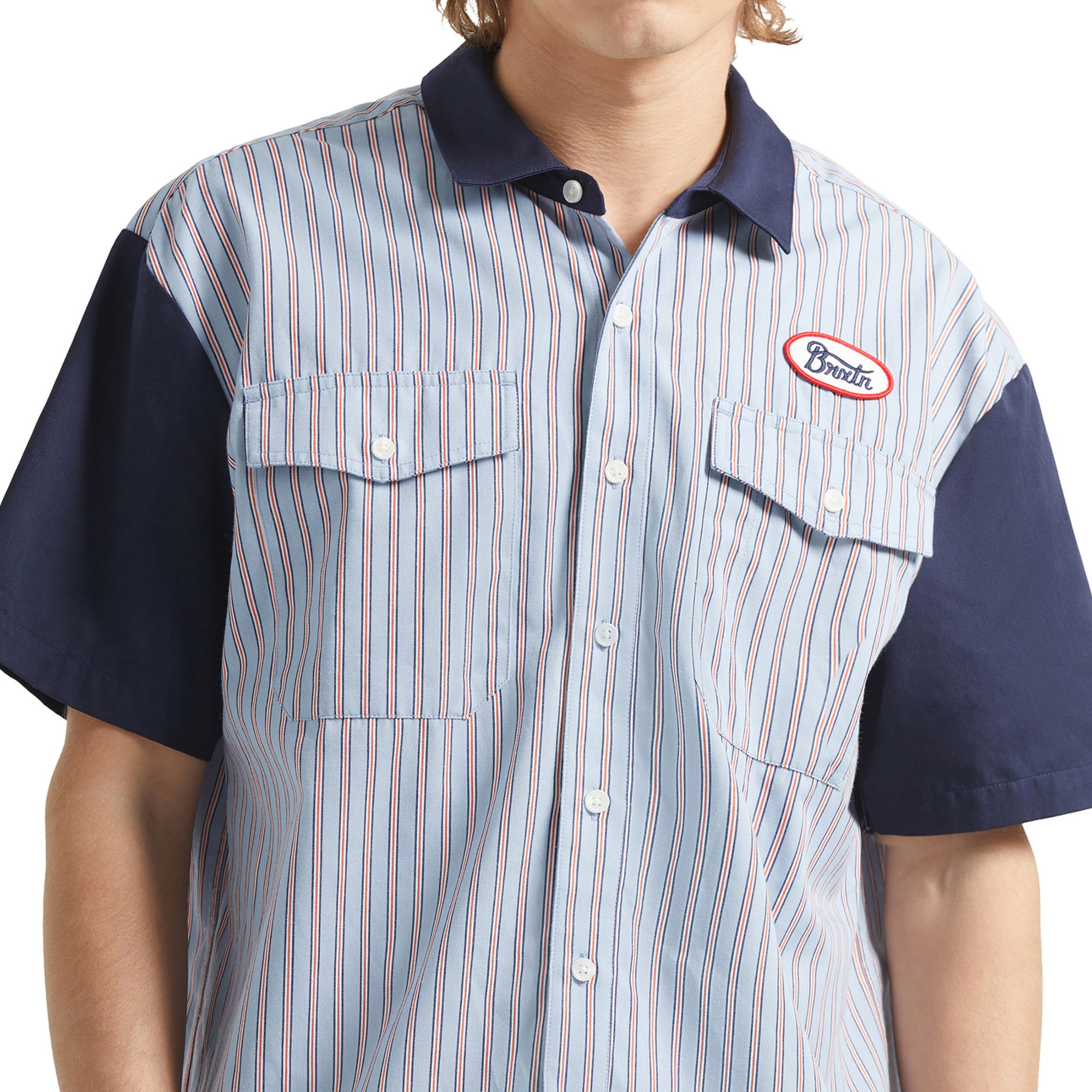 BRIXTON Men's Builders Olson Woven Short Sleeve Shirt product image