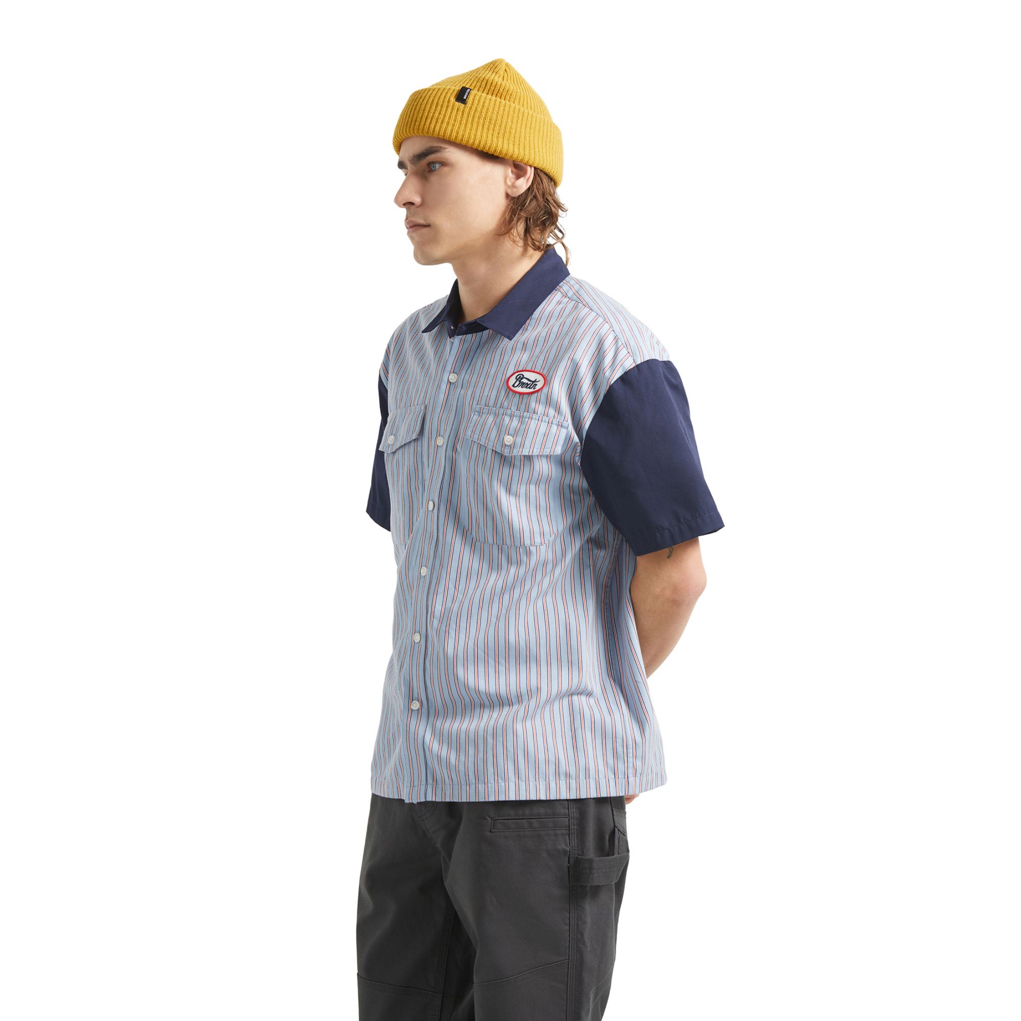 BRIXTON Men's Builders Olson Woven Short Sleeve Shirt product image