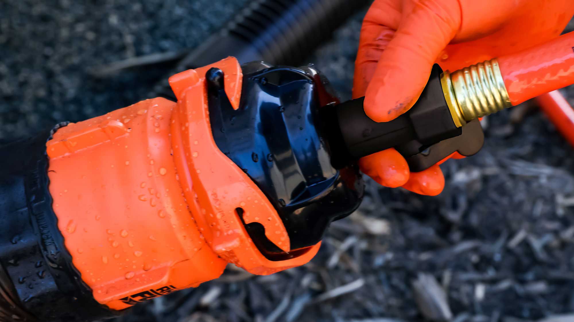 Camco RhinoFlex 10' Clean Out Hose with Rinser Cap product image