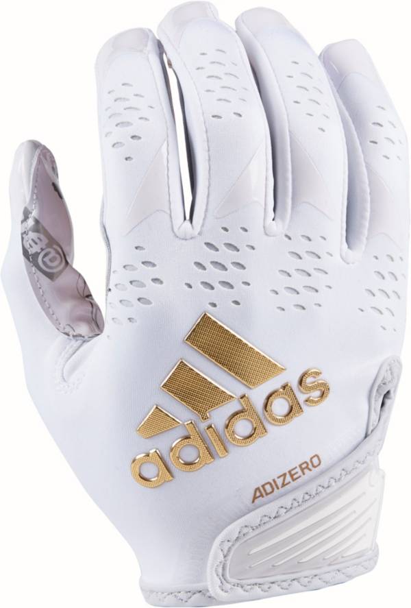 White and gold store adidas football gloves