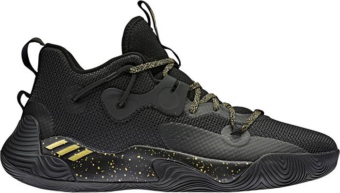  adidas unisex adult Harden Stepback Basketball Shoe,  Black/Grey/Glory Mint, 6 US