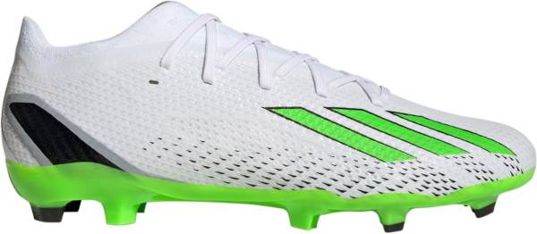 Green and white store soccer cleats