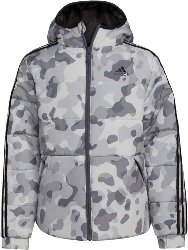 Camo Print Puffer Jacket