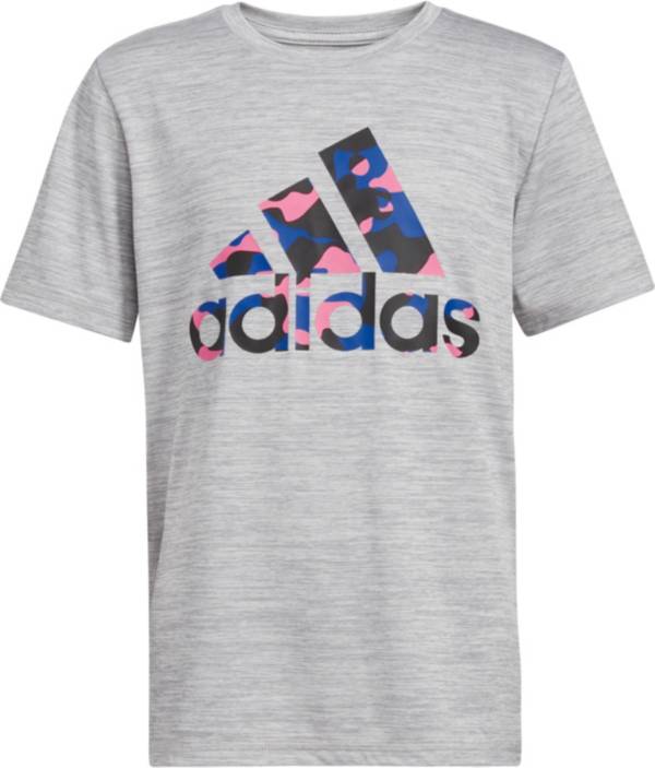 adidas Boys' Short Sleeve Electric Badge of Sport Poly Melange T-Shirt product image