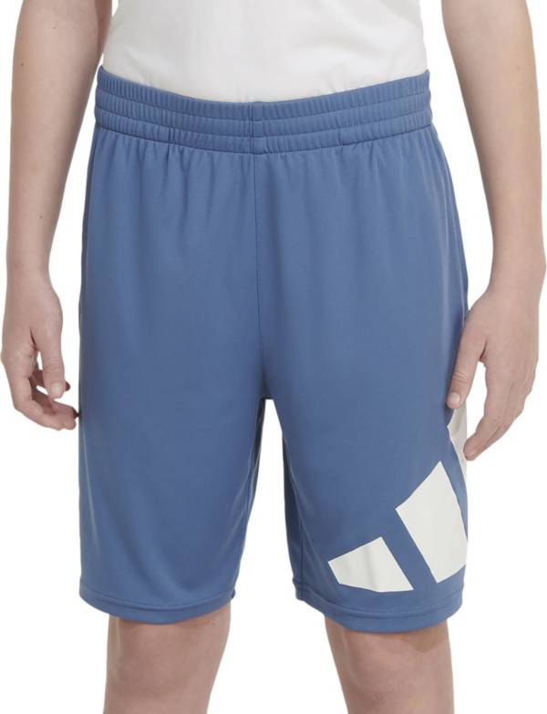 adidas Logo Waistband Booty Shorts - Blue