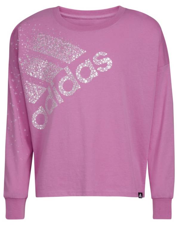 adidas Girls Long Sleeve Waist T Shirt Dick s Sporting Goods