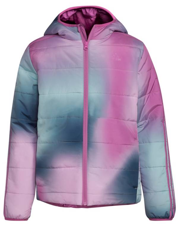 adidas Girls' Long Sleeve Classic Allover Print Puffer Jacket product image
