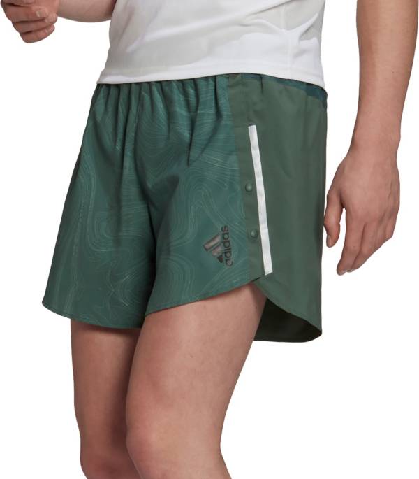 Adidas mens running outlet shorts green