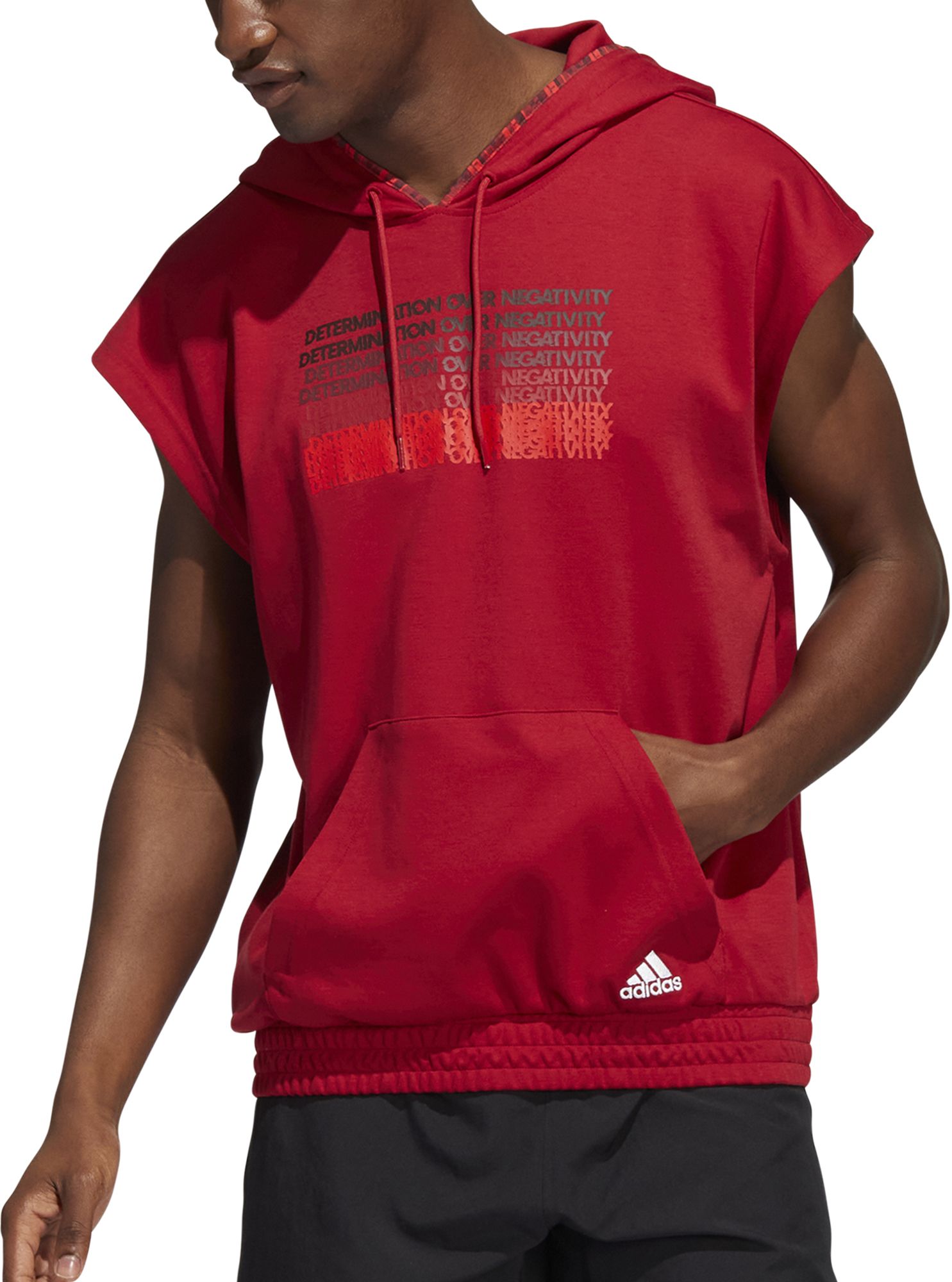 Adidas men's short outlet sleeve hoodie