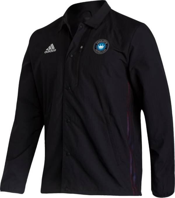 adidas Charlotte FC '22 Coaches Black Full-Zip Jacket product image