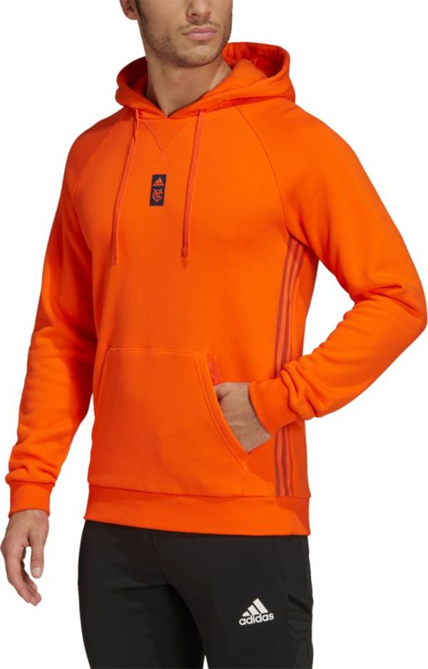 adidas New York City FC '22 Orange Travel Pullover Hoodie product image