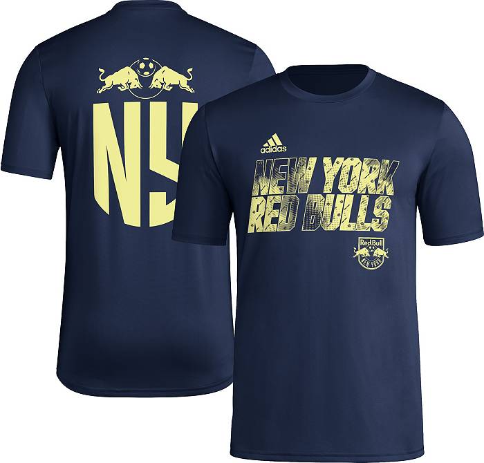 Adidas New York Red Bulls 2023 Jersey Hook Navy T-Shirt, Men's, Medium, Blue