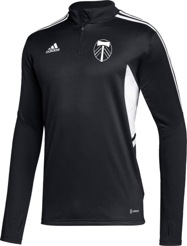 adidas Portland Timbers Black Training Quarter-Zip Pullover Shirt