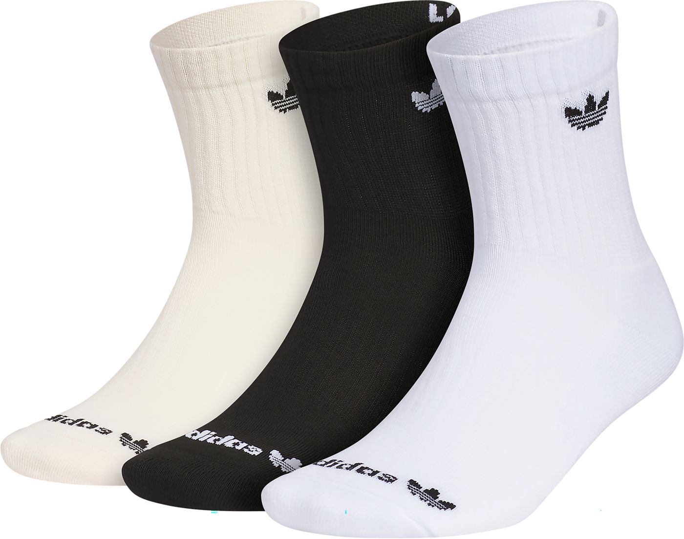 adidas Men s Originals Trefoil 2.0 High Quarter Socks 3 Pack