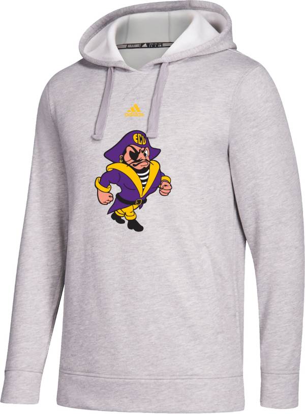 adidas Men's East Carolina Pirates Grey Vault Fleece Hoodie product image