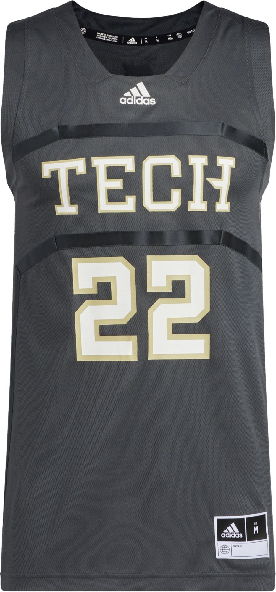 adidas Men's Georgia Tech Yellow Jackets Grey Swingman Jersey