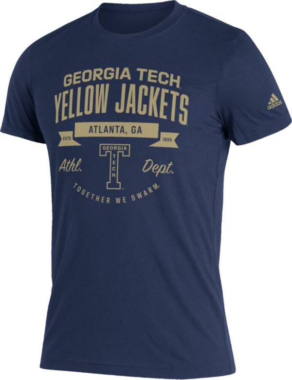 adidas Men's Georgia Tech Yellow Jackets Navy Senior Year T-Shirt product image